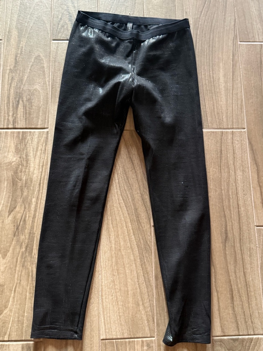 Marc Cain Black High-Rise Glossy Leggings
